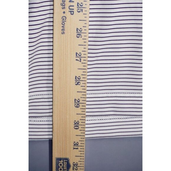 Lacoste Sport Polo Shirt - Men's XXL - Striped Purple & White 🐊 - Picture 14 of 16